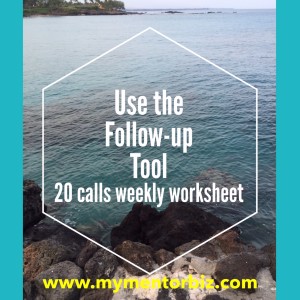 follow-up 20 calls weekly worksheet