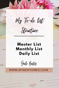 Structure of to-do lists