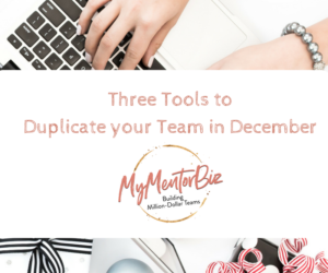 Three tools to Duplicate your Direct Sales Team in December